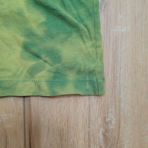 Hollister Single Stitch T Shirt M RARE VTG Y2K Tie Dye Green Fits Medium L Tag - Picture 2 of 5